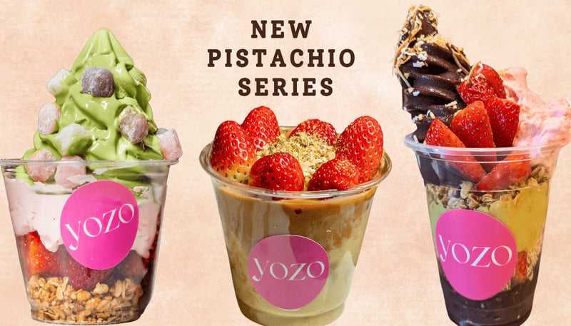 YOZO Froyo – Pure Açaí & Dubai Pistachio Strawberry Cup cover