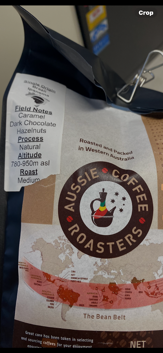 Menu, Aussie Coffee Roasters