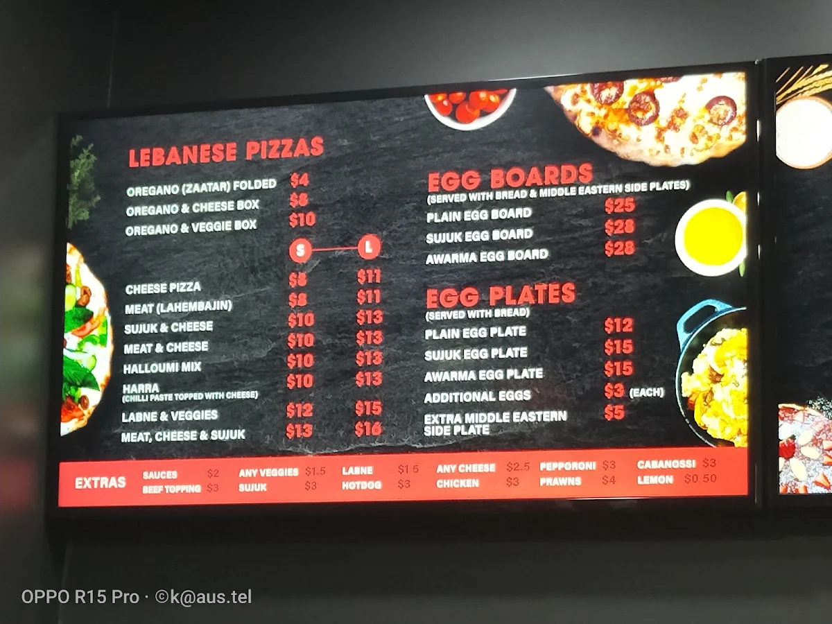 Menu, Yum Yum Bakery Punchbowl