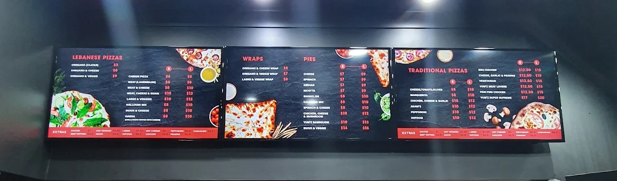 Menu, Yum Yum Bakery Punchbowl