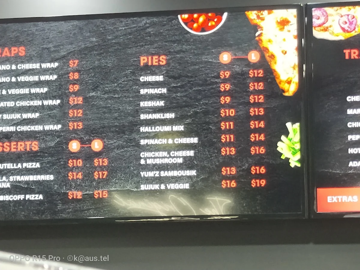 Menu, Yum Yum Bakery Punchbowl