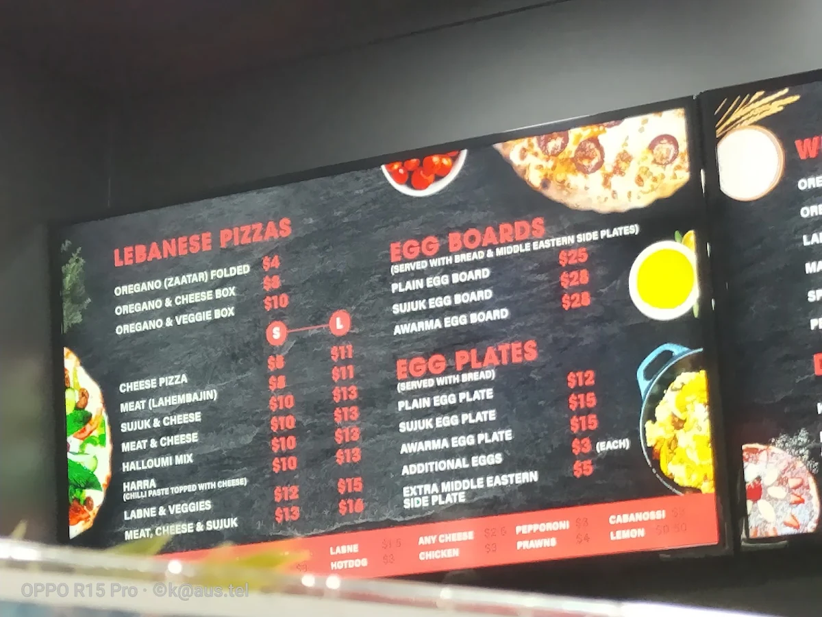 Menu, Yum Yum Bakery Punchbowl