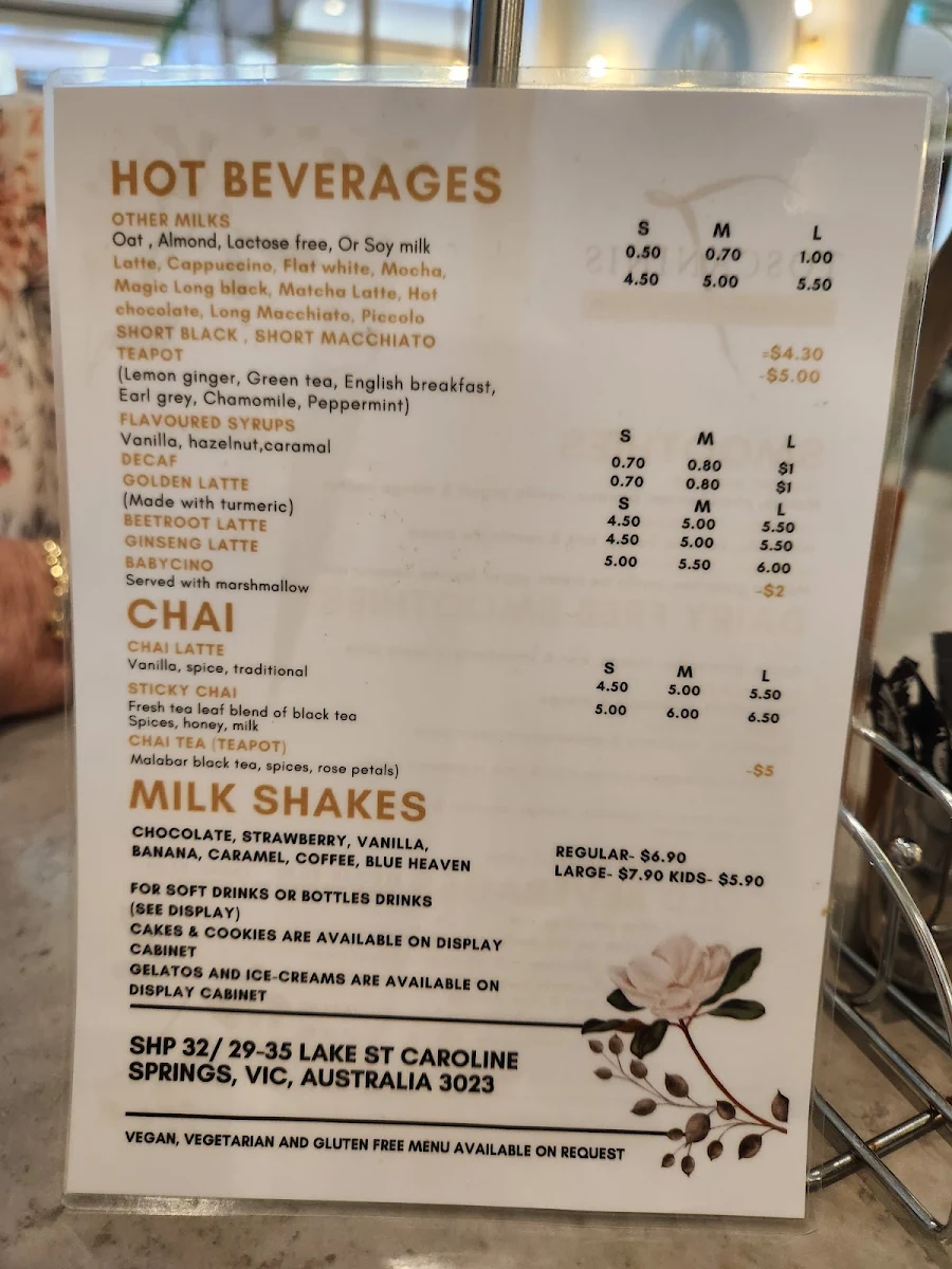 Menu, Toscanini's