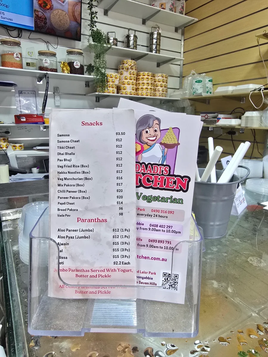 Menu, Daadi's Kitchen | Indian Tiffin Service | Indian Sweet Shop BEST Pure Vegetarian Foods/Catering