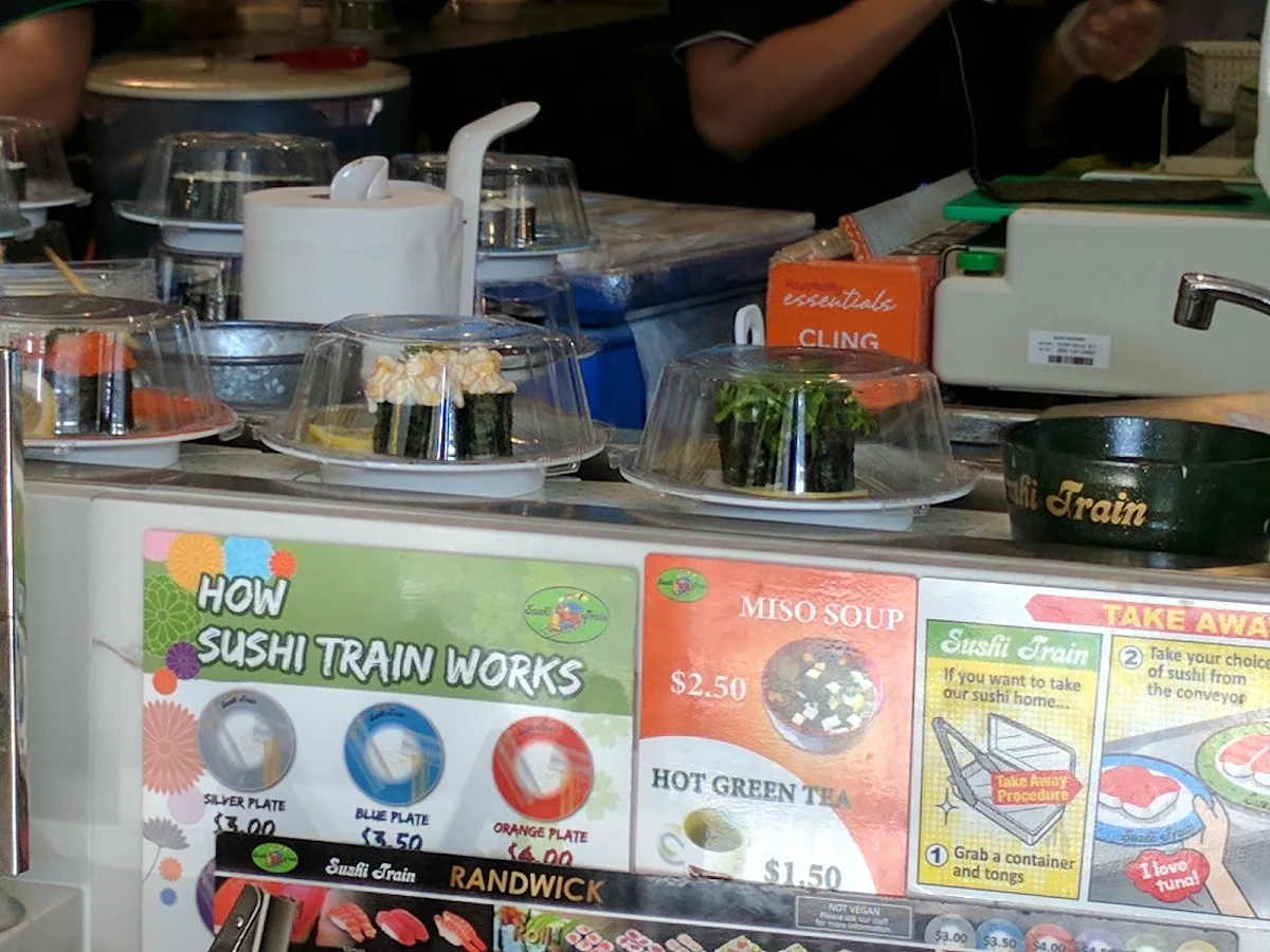 Menu, Sushi Train Randwick