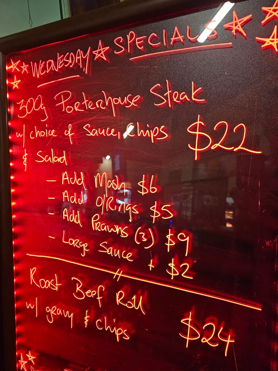 Menu, The Mighty Quinn Tavern