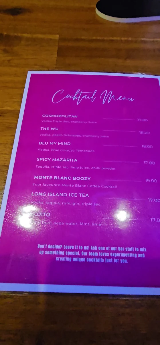 Menu, Neo Bar