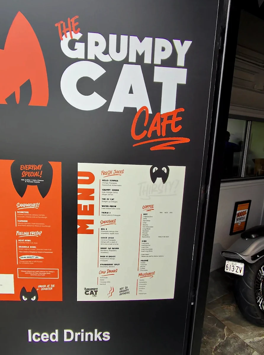 Menu, The Grumpy Cat Cafe