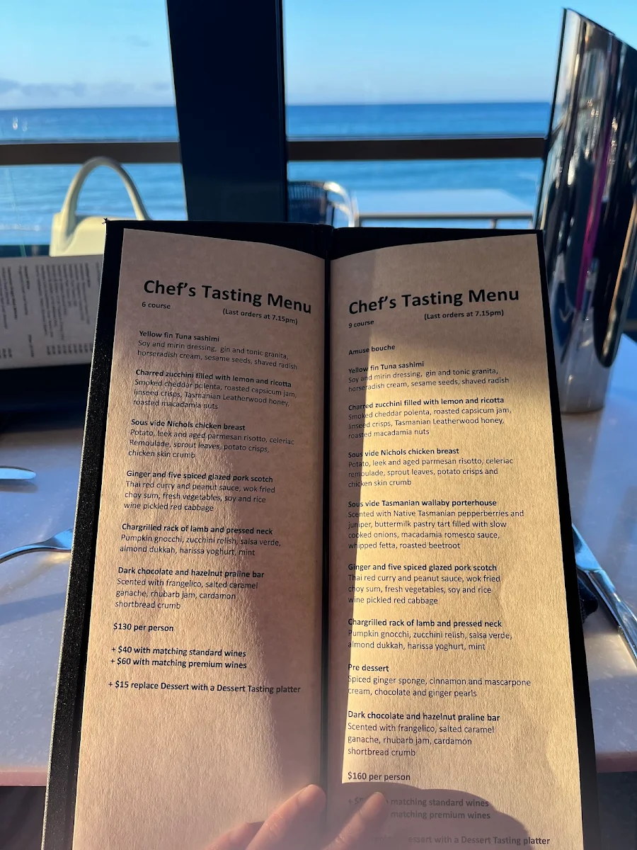 Menu, Bayviews Restaurant & Lounge Bar