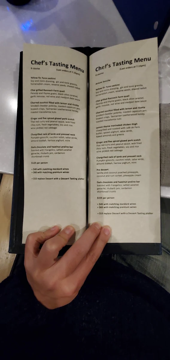 Menu, Bayviews Restaurant & Lounge Bar