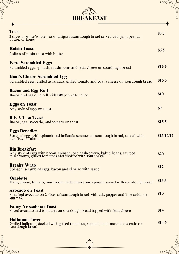 Menu, Emoji Cafe
