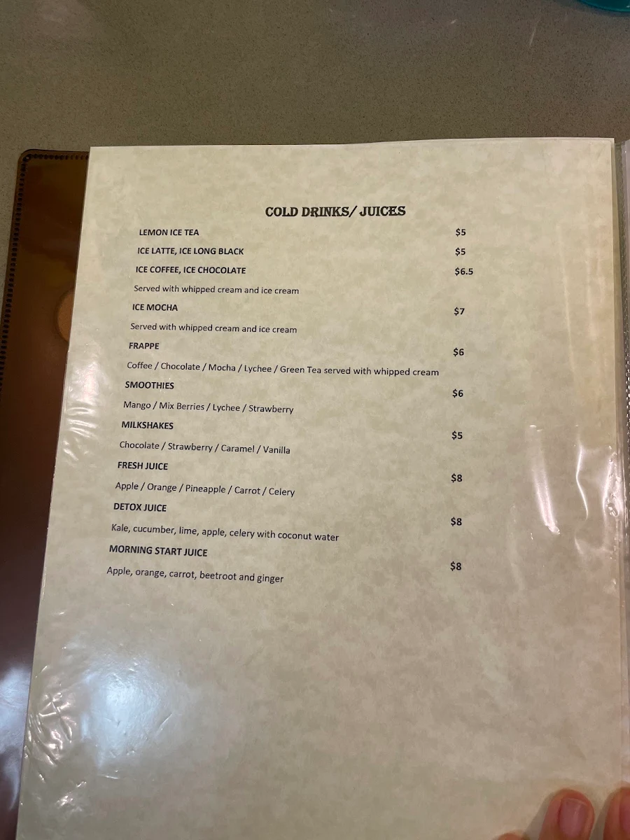 Menu, Emoji Cafe