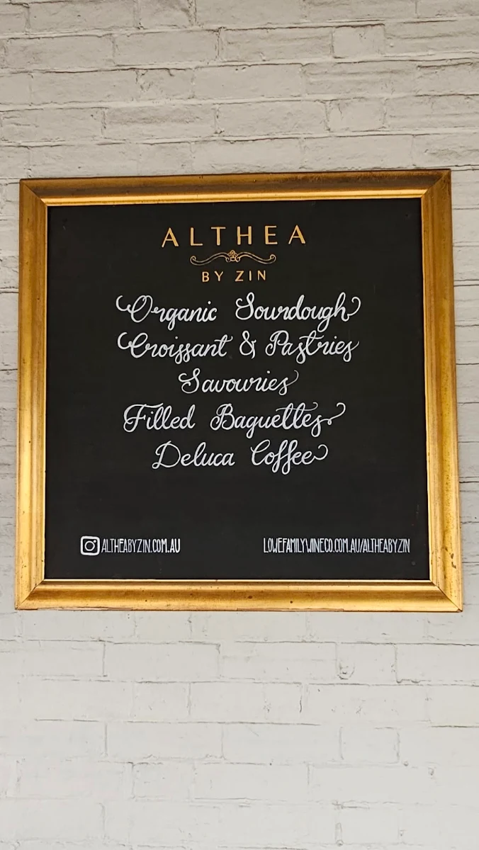 Menu, Althea by Zin