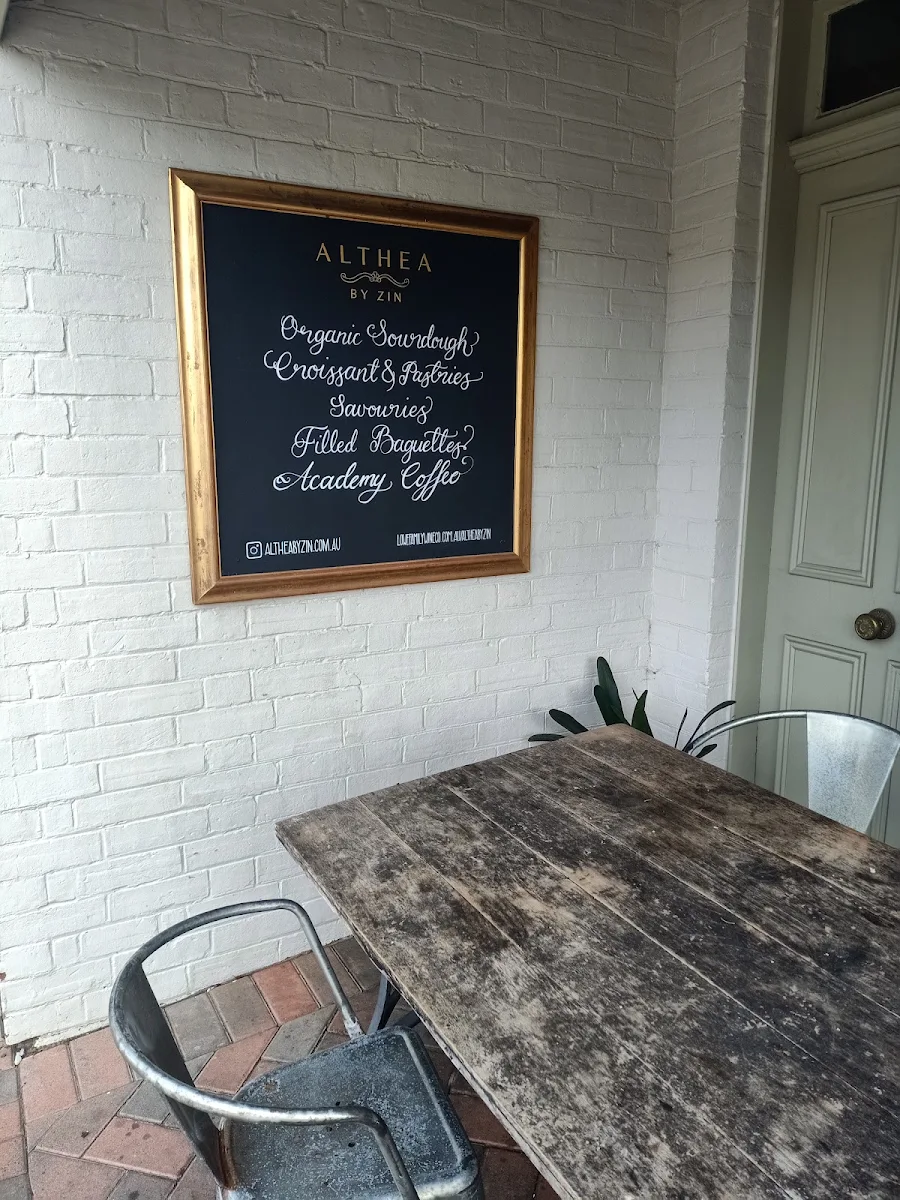 Menu, Althea by Zin