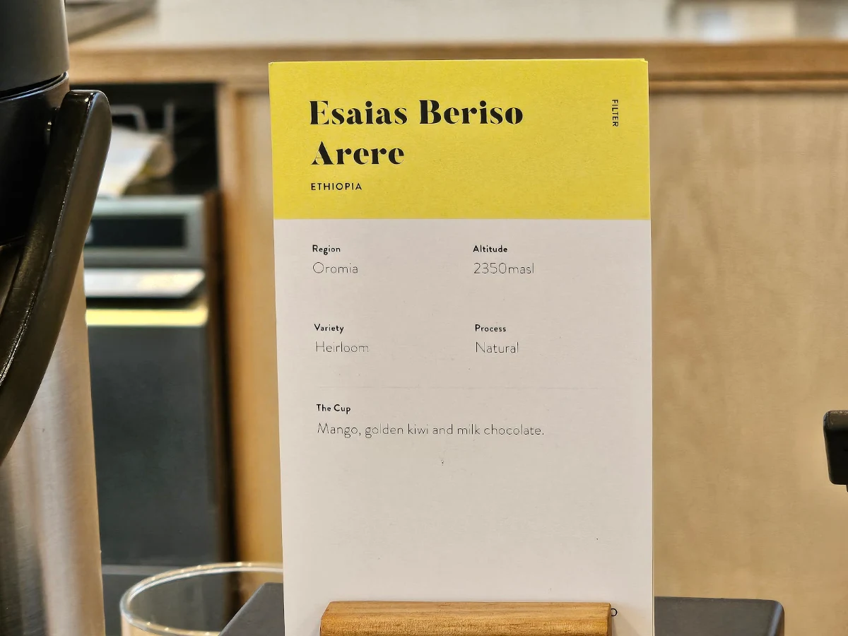 Menu, Niccolo Coffee