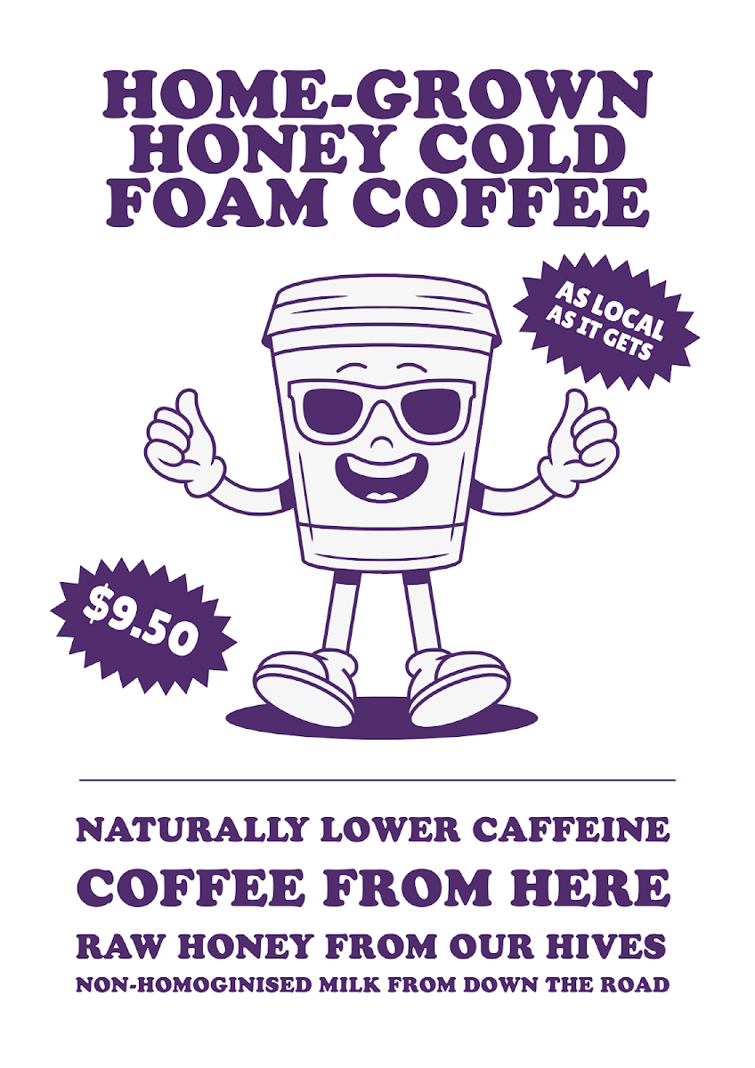 Menu, Zentveld's Coffee