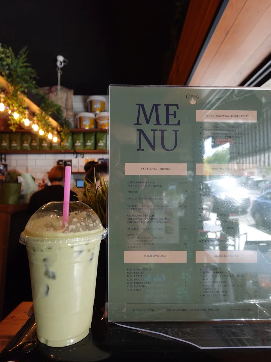 Menu, Black Grain Condell Park