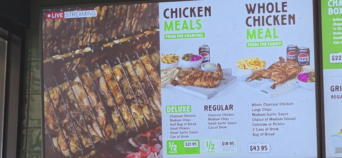 Menu, El Jannah Chicken Ballarat