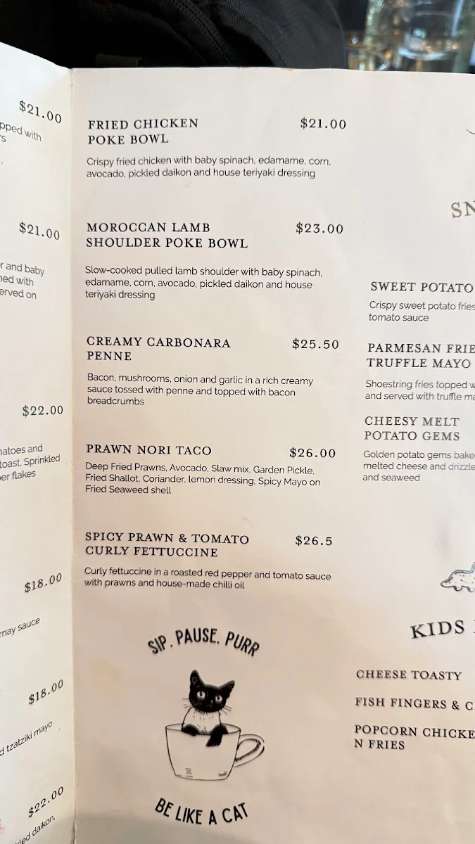 Menu, Manee au lait