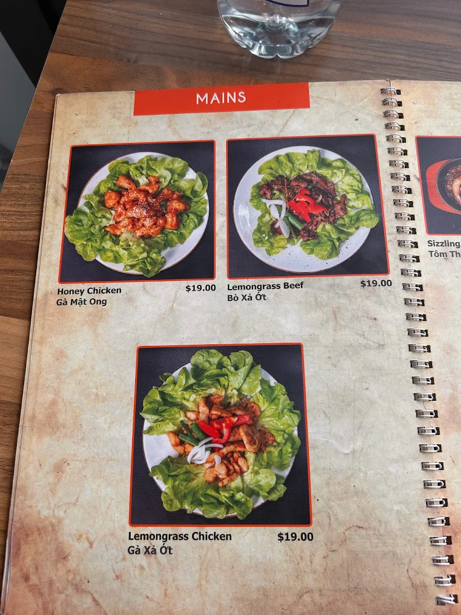 Menu, Saigon Noodle