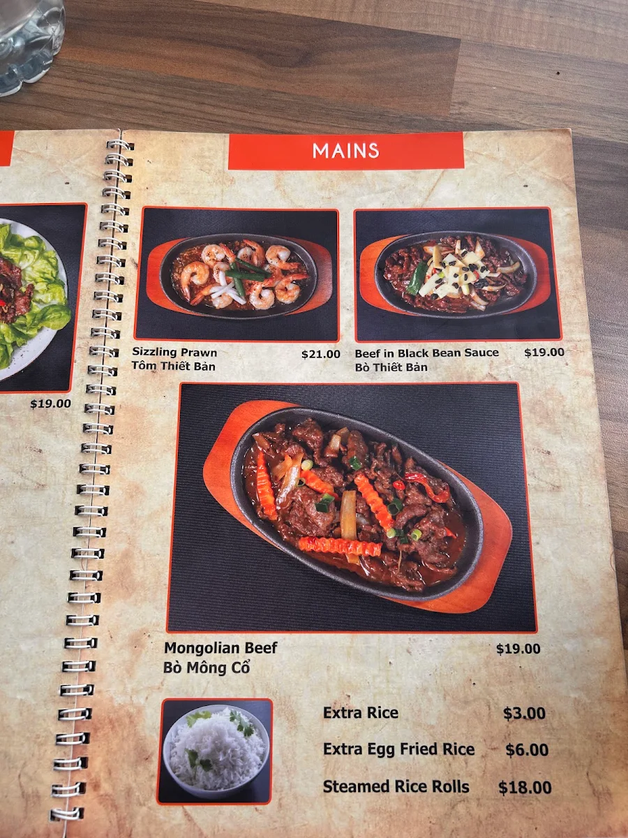 Menu, Saigon Noodle