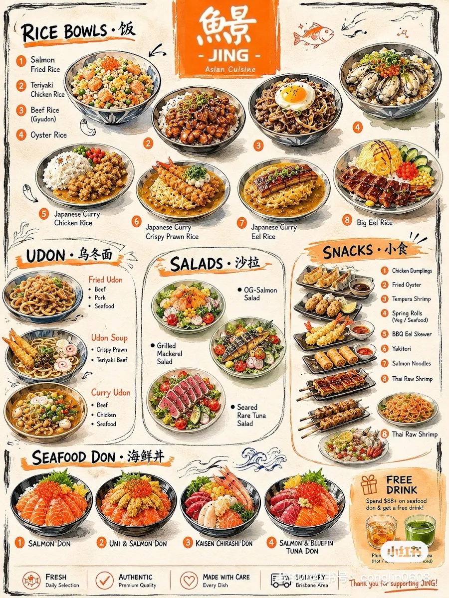 Menu, JING