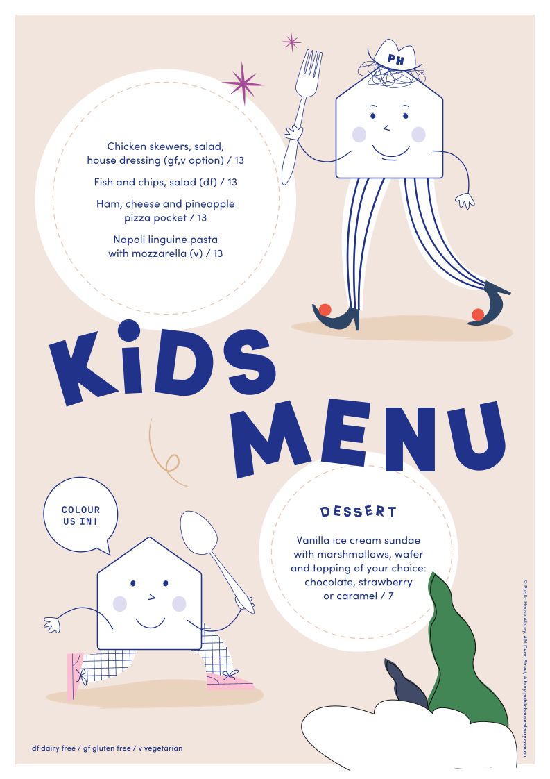 Menu, Public House