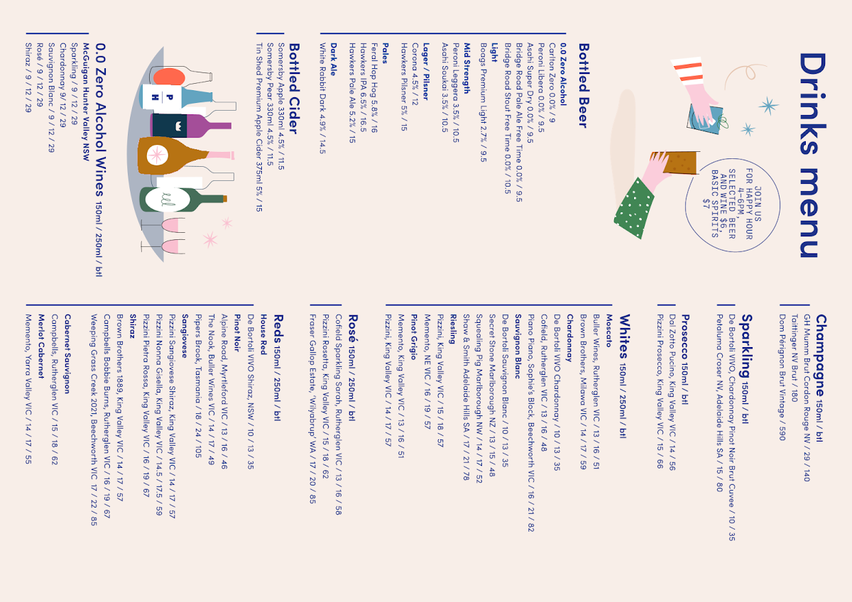 Menu, Public House