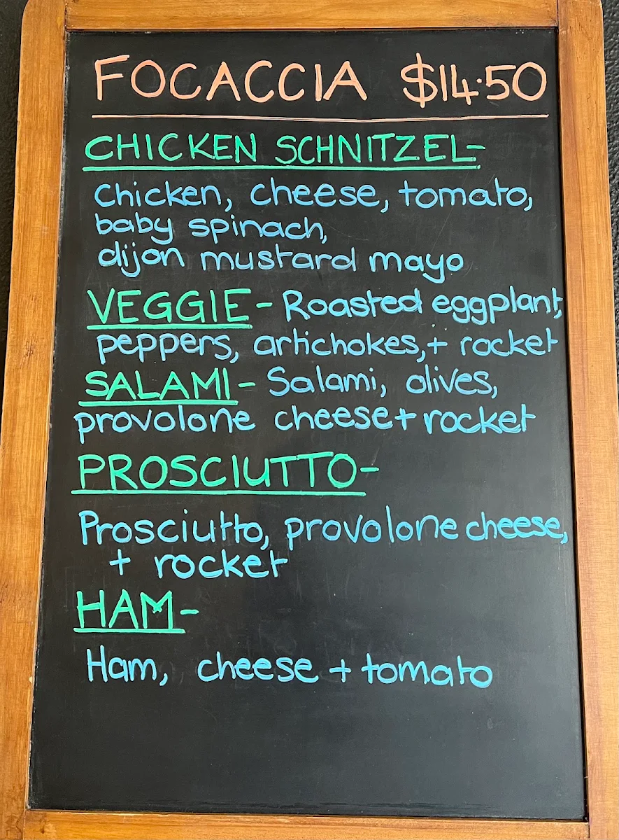 Menu, Honey Cafe