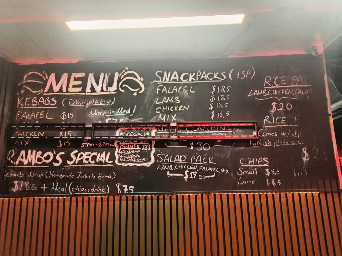 Menu, Wrap it Up Kebab Clayton