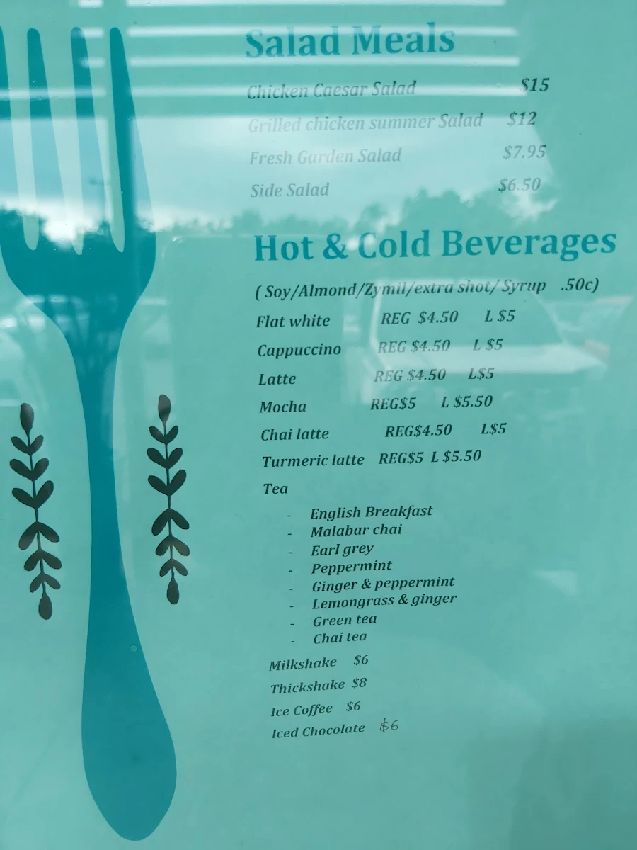 Menu, Burnside Coffee Den
