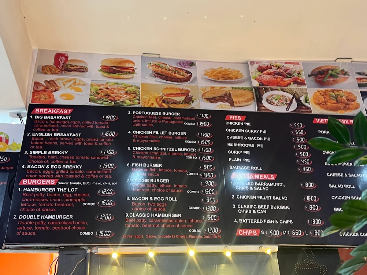 Menu, Ho's Bakery And Cafe
