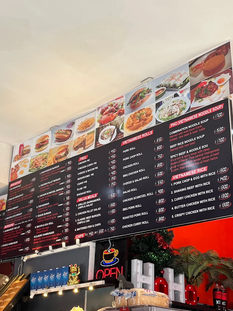 Menu, Ho's Bakery And Cafe