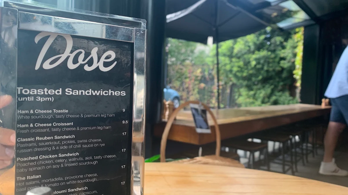 Menu, Dose Espresso