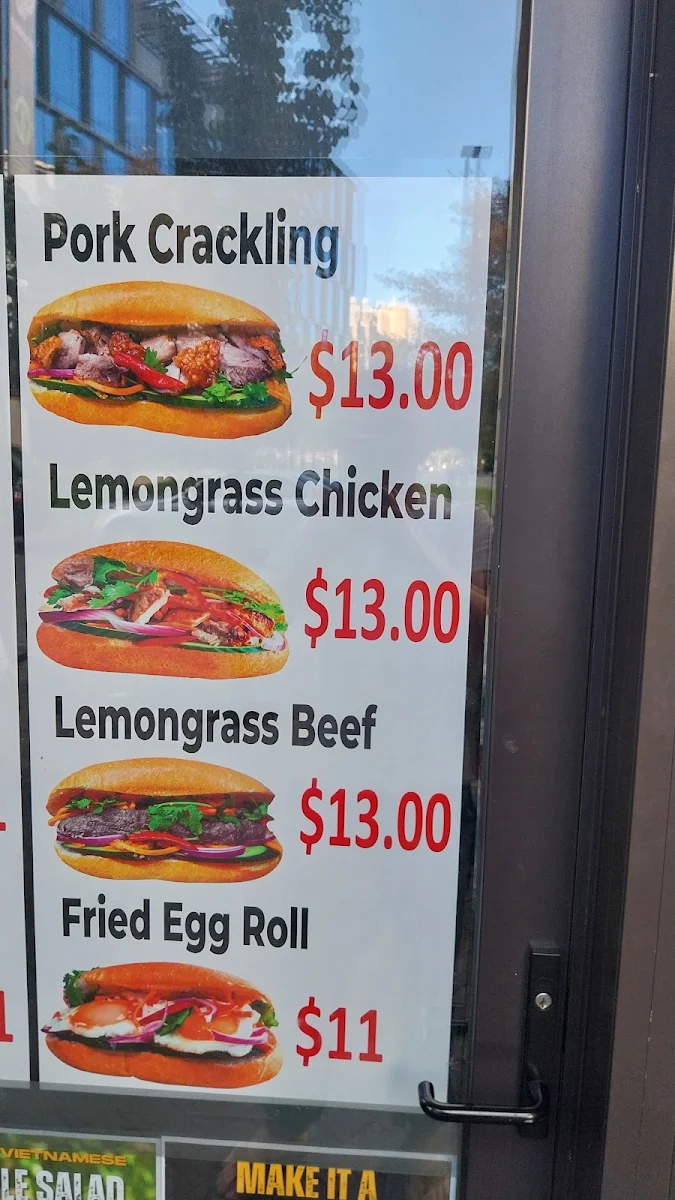 Menu, Banhmi Shack