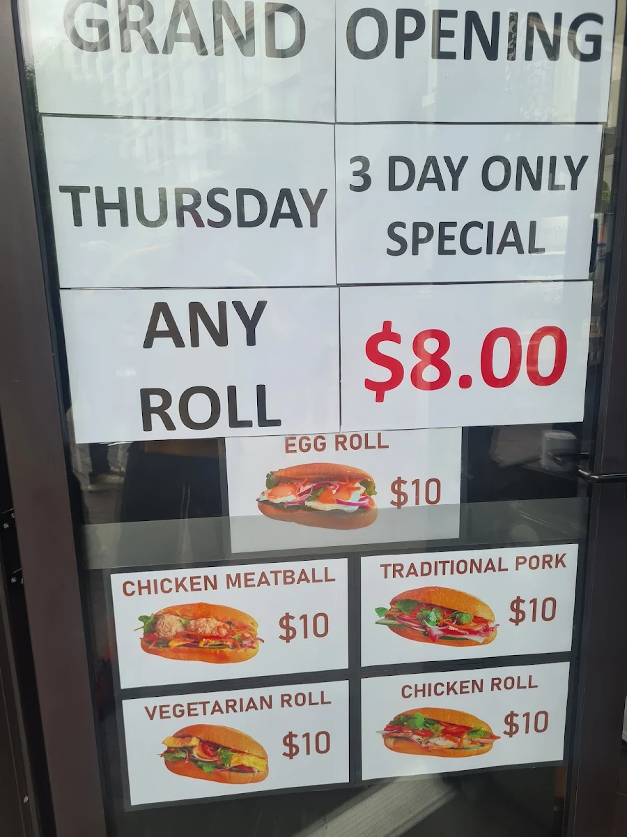 Menu, Banhmi Shack