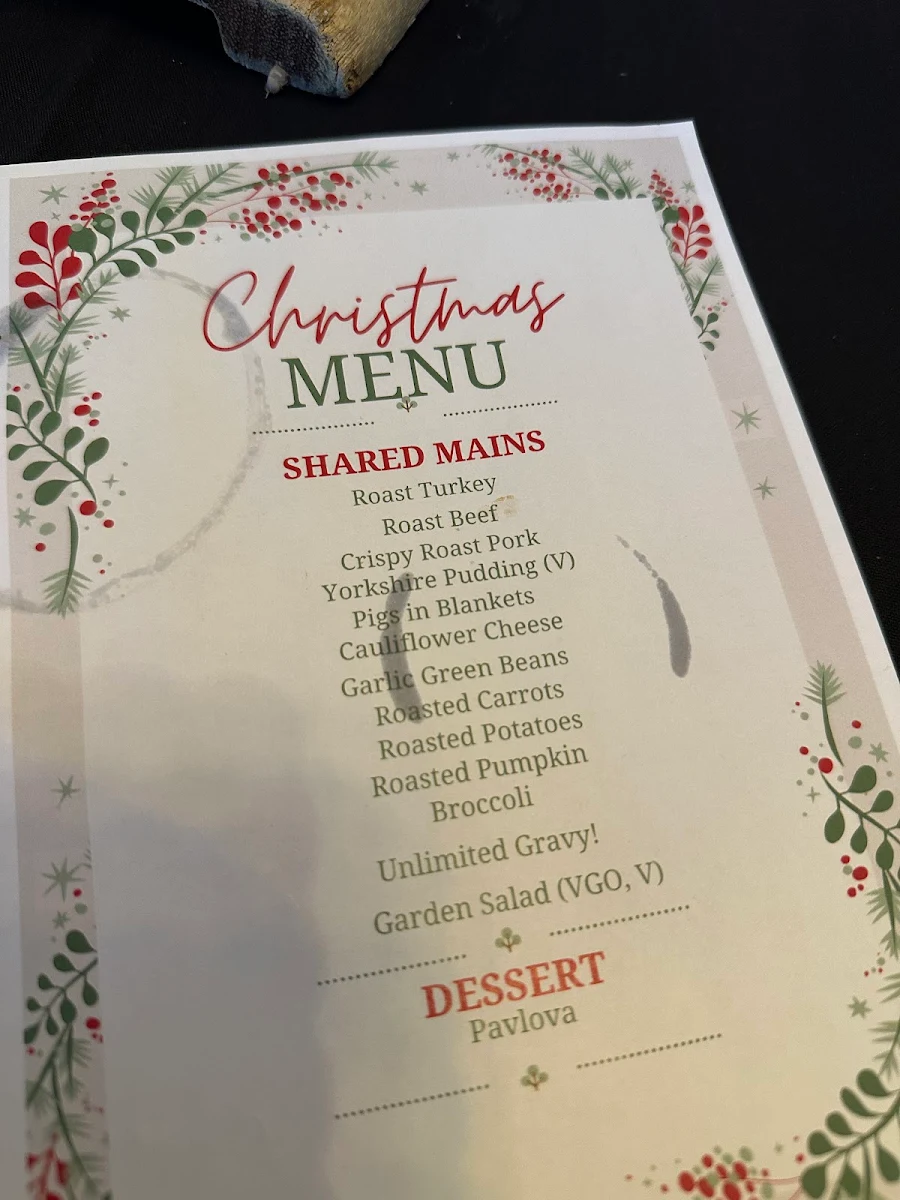 Menu, The Globe
