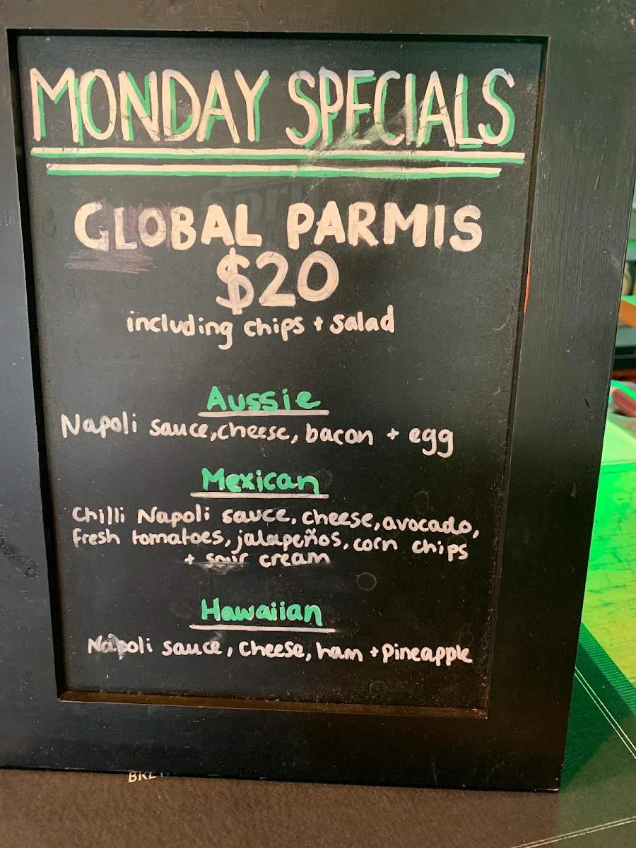 Menu, The Globe