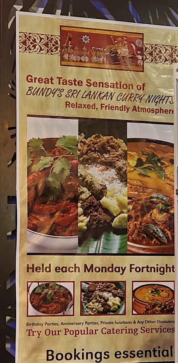 Menu, Bundy's Bar & Bites