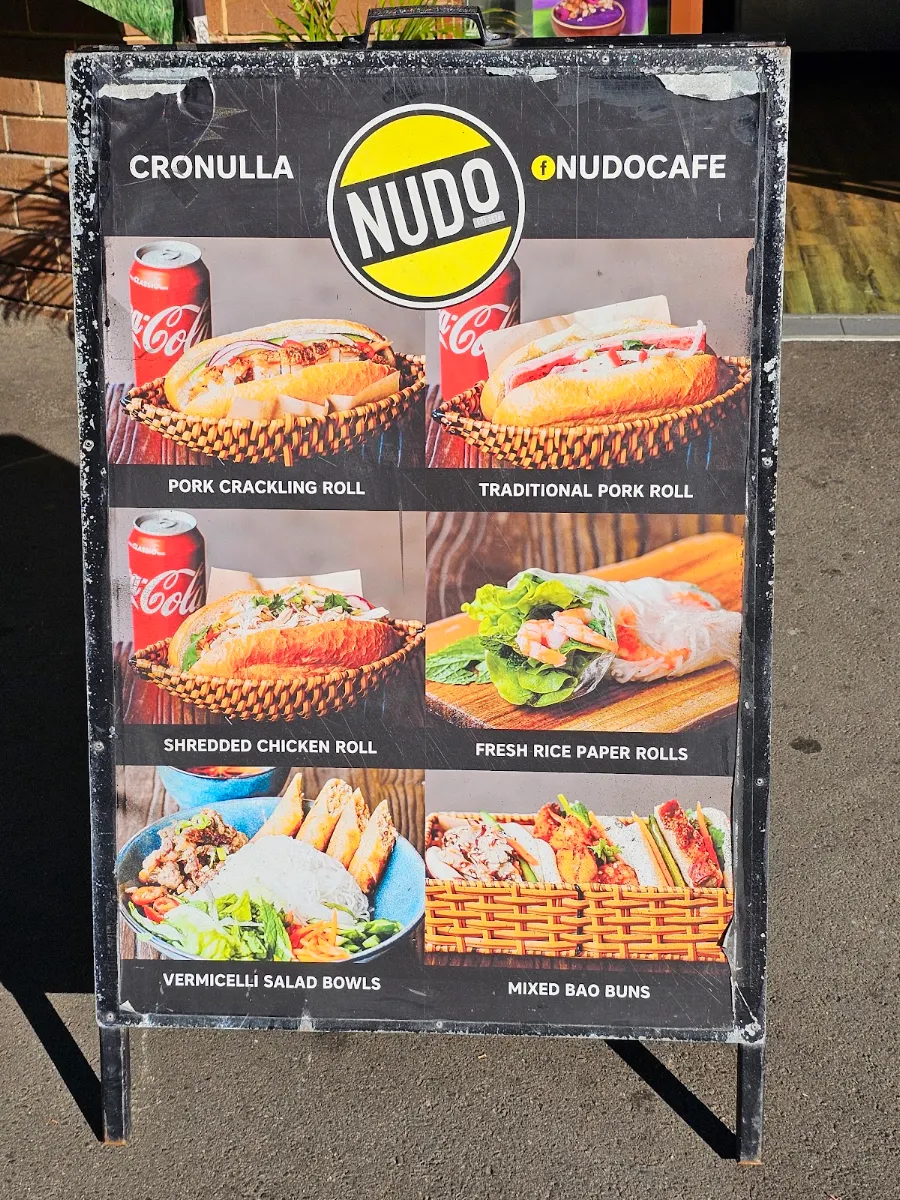 Menu, Nudo Cafe Cronulla