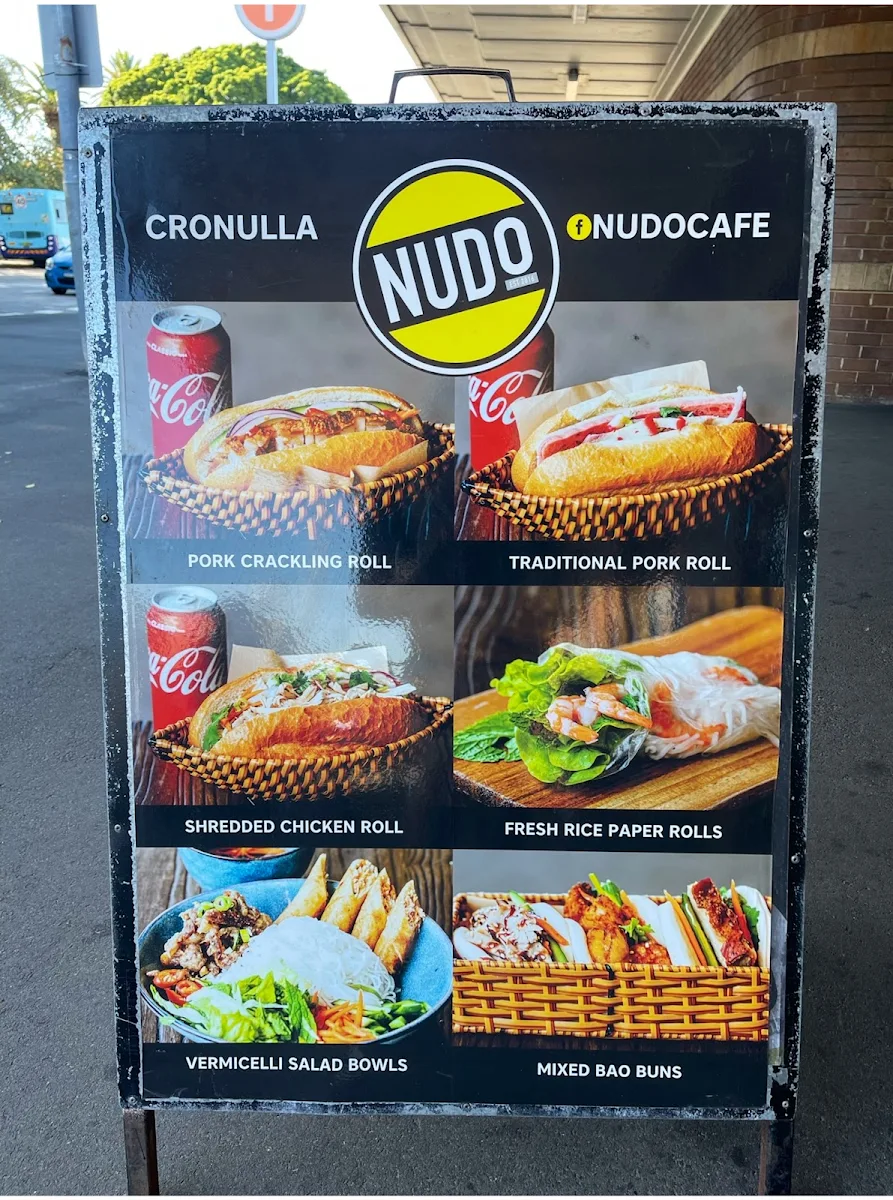 Menu, Nudo Cafe Cronulla