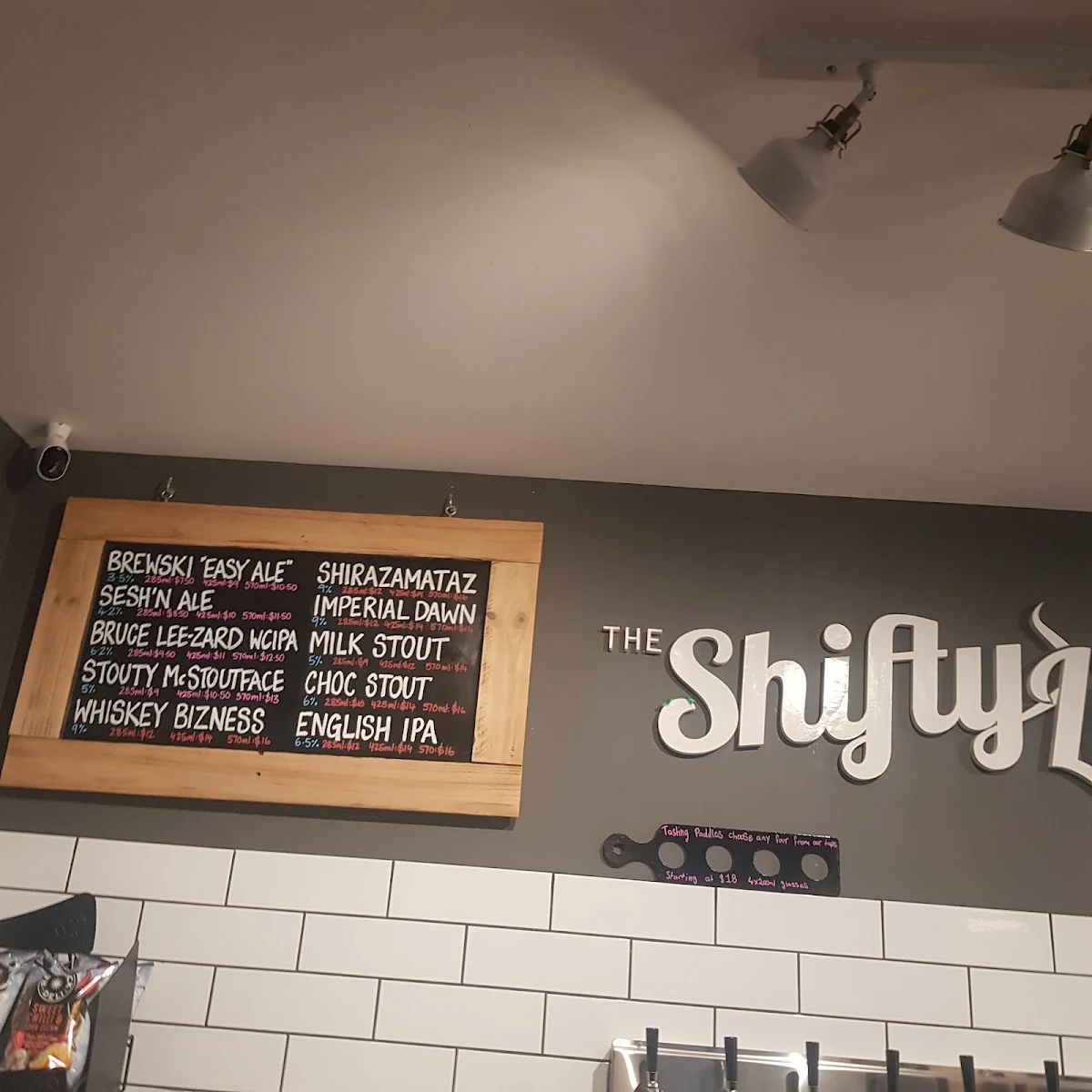 Menu, Shifty Lizard Brewing Co.