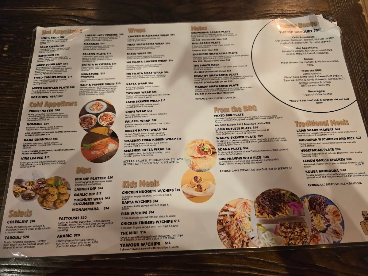 Menu, Mr. Shawarma