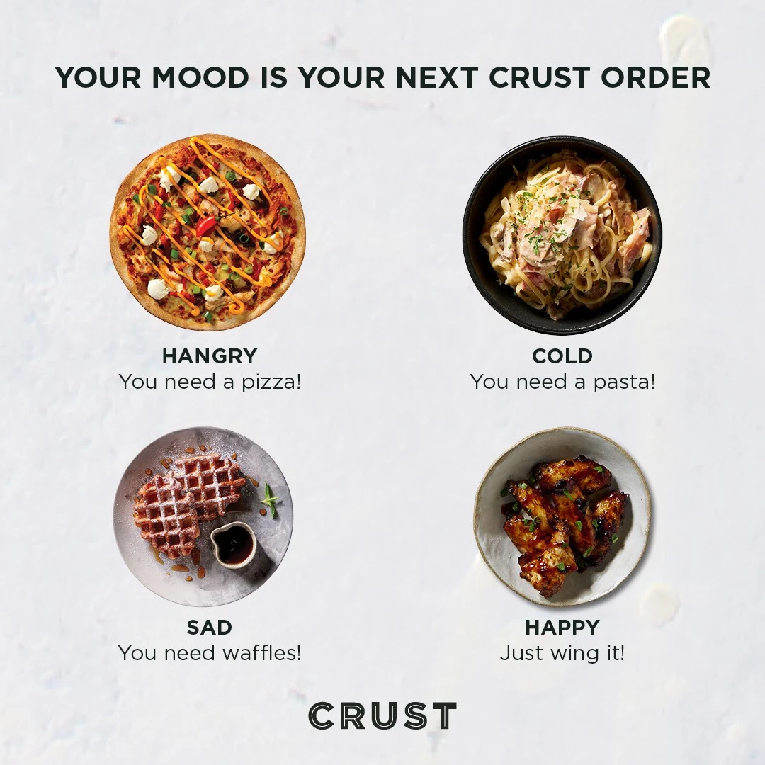 Menu, Crust Pizza Rose Bay