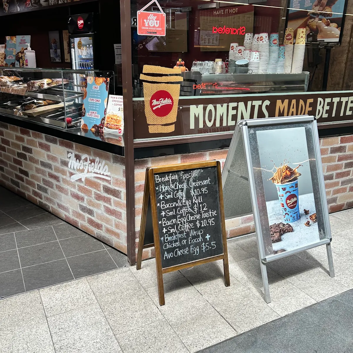 Menu, Mrs. Fields Chatswood Interchange