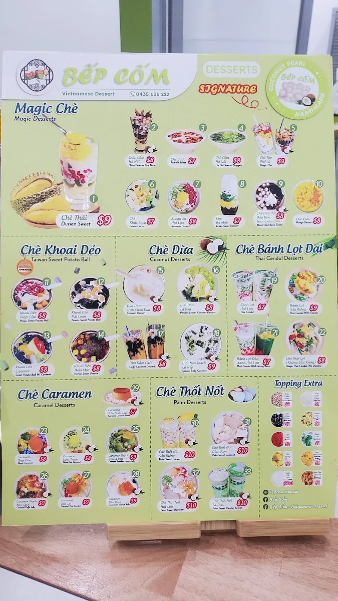Menu, BC Che