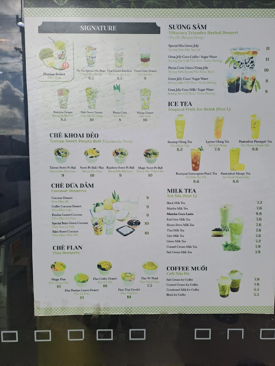 Menu, BC Che