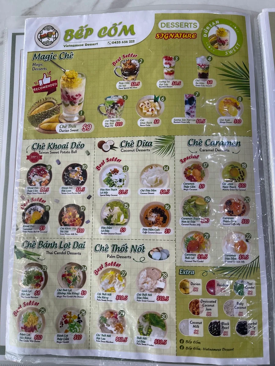 Menu, BC Che