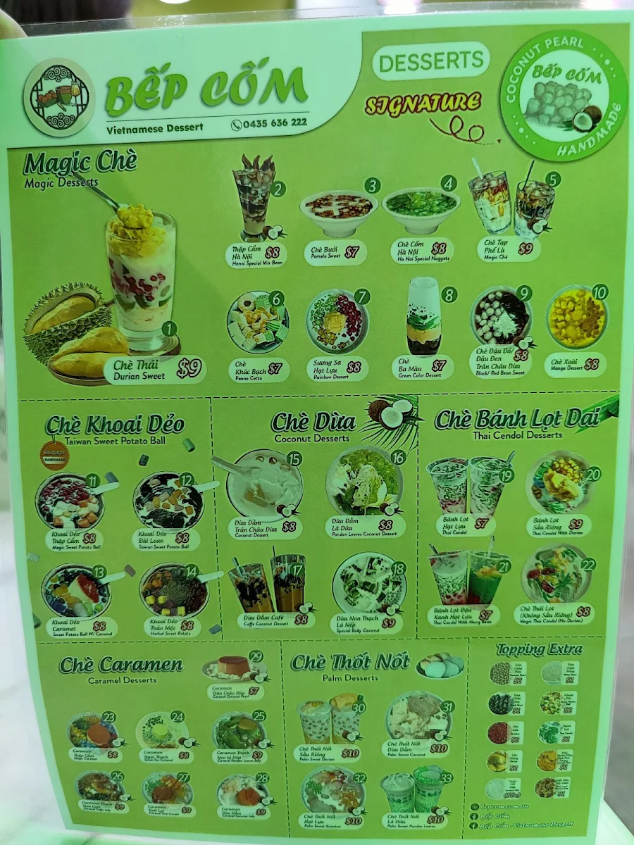 Menu, BC Che