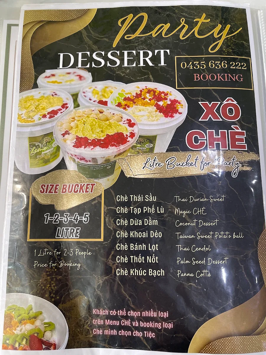 Menu, BC Che